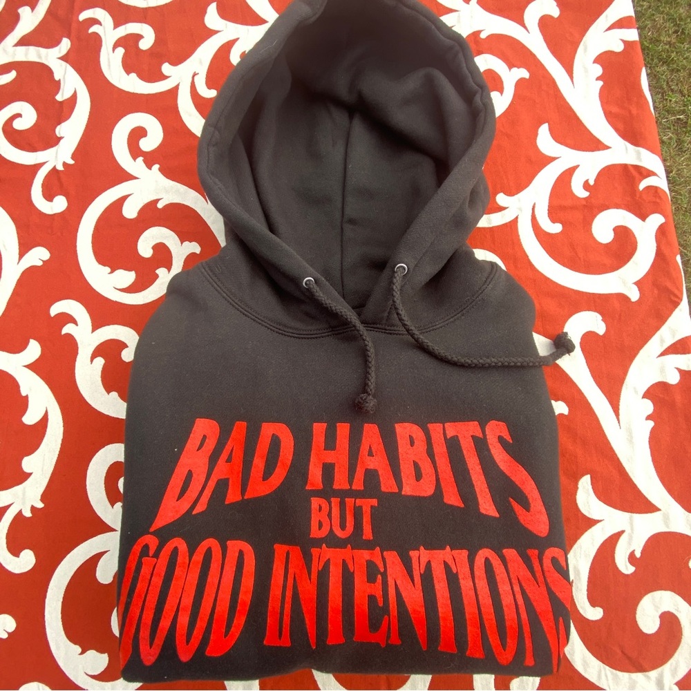 Vlone hoodie nav bad habits good intentions SIZE MEDIUM